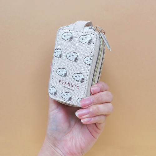 Meiho Double Pocket Key Case, Snoopy, Ivory, SN3203