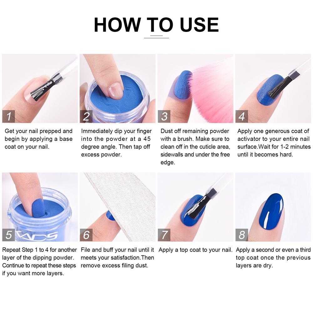 kads 40 цветов, 10 г, порошок для окунания ногтей, красочный блеск для ногтей, пыль, хромированный пигмент, блестящие украшения для маникюра