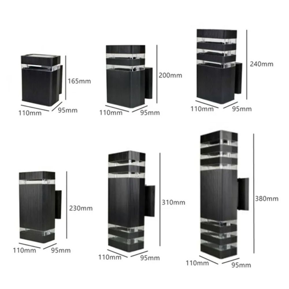 Водонепроницаемый светодиодный настенный светильник, алюминиевый садовый светильник, простая фасадная лампа для освещения лестницы