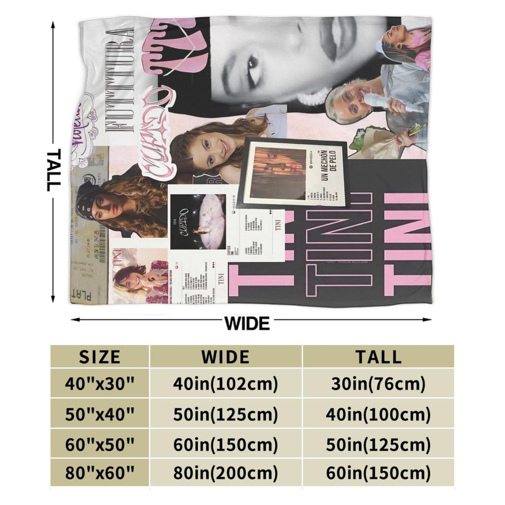 Super Soft Singer TINI STOESSEL Futtura Album Throw Blanket Premium Flannel Fleece Lightweight Bed Blanket Fuzzy Plush Blankets