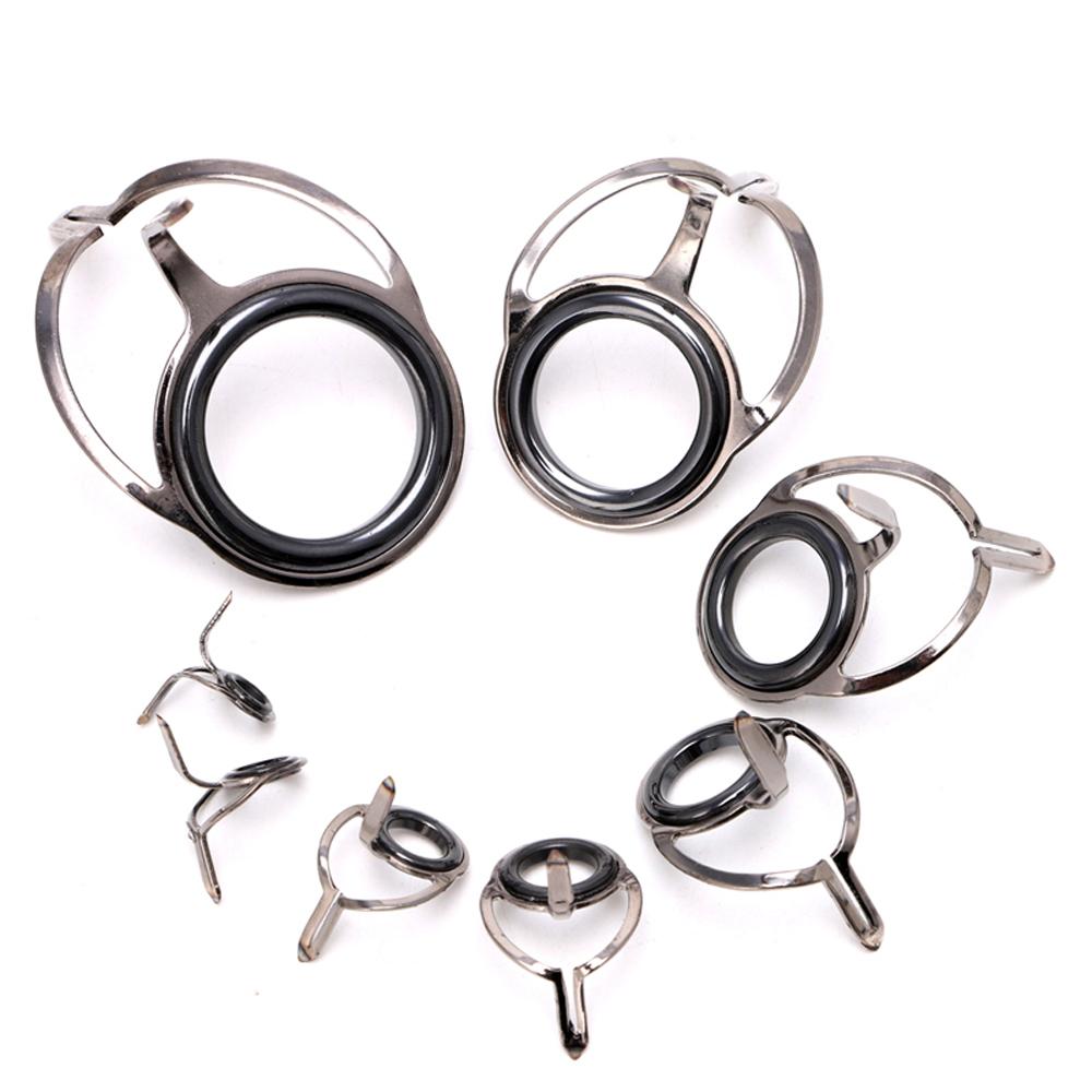 Line Repair Kit Fishing Accessories Fishing Rod Guides Tips Eye Rings Stainless Steel Circle Ring