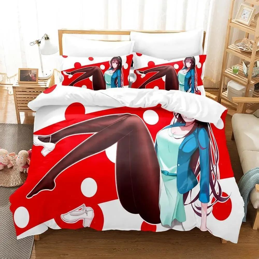 Комплект постельного белья Утаха Касумигаока Мультяшный Аниме трехпредметный комплект Взрослый Детский Спальня Наборы пододеяльников 3D Каваи Девушки Сексуальный Домашний текстиль