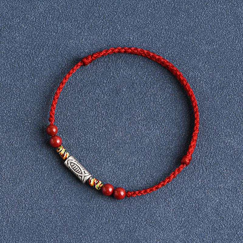 Ручной плетеный браслет на удачу в виде рыбки кои для женщин и мужчин, минималистичный регулируемый браслет на удачу, ювелирные изделия, аксессуары, подарки