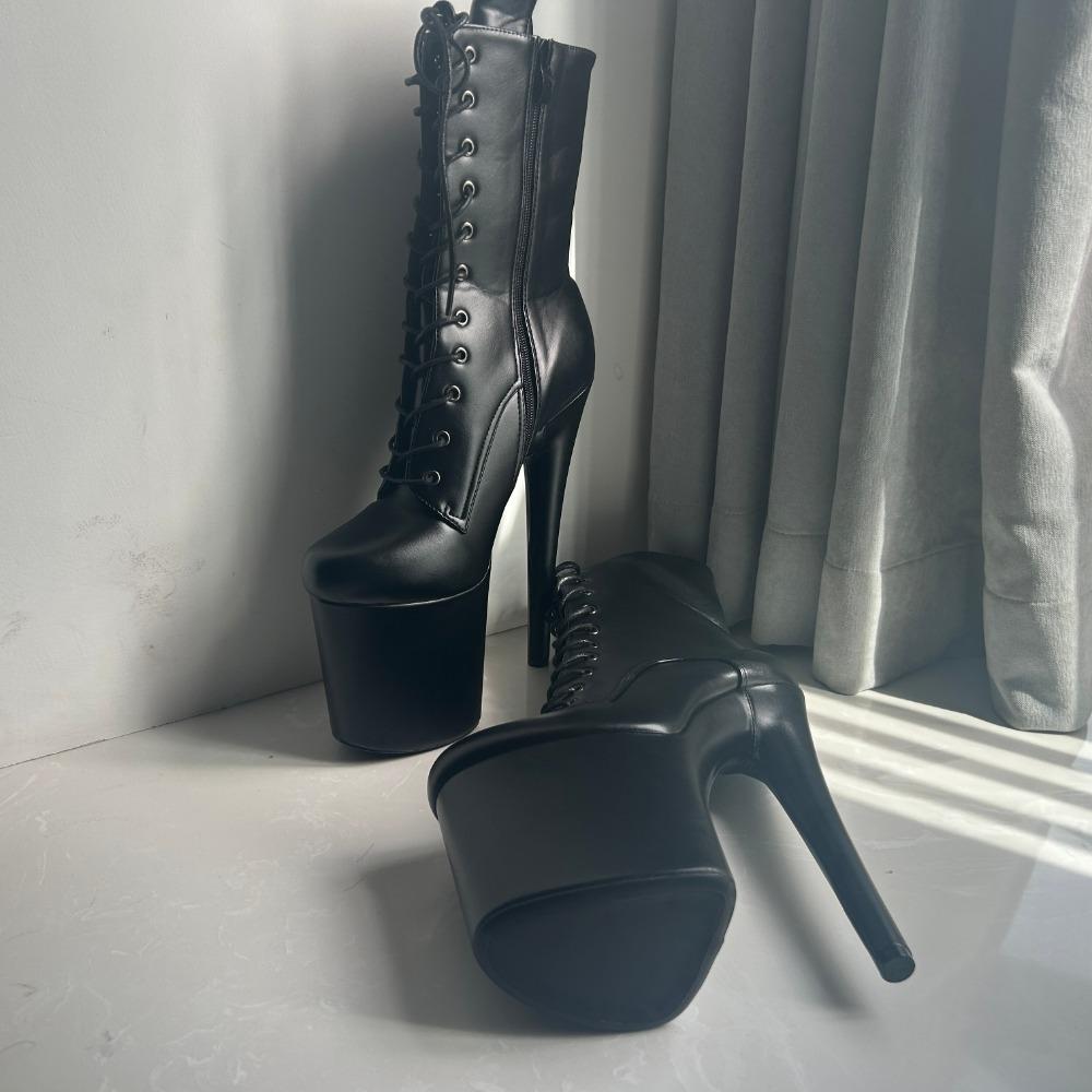 Пикантные женские сапоги на платформе на высоком каблуке Танцевальные сапоги Обувь для танцев на пилоне Модельная обувь больших размеров