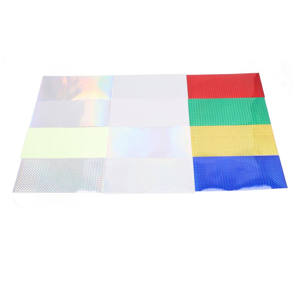 12 шт. наклейки для рыболовных приманок, разноцветная лазерная клейкая пленка, материал для ремонта, светящийся декор