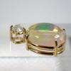 [New] K18 Fire Opal/Diamond OV Pendant Top [f5-3]