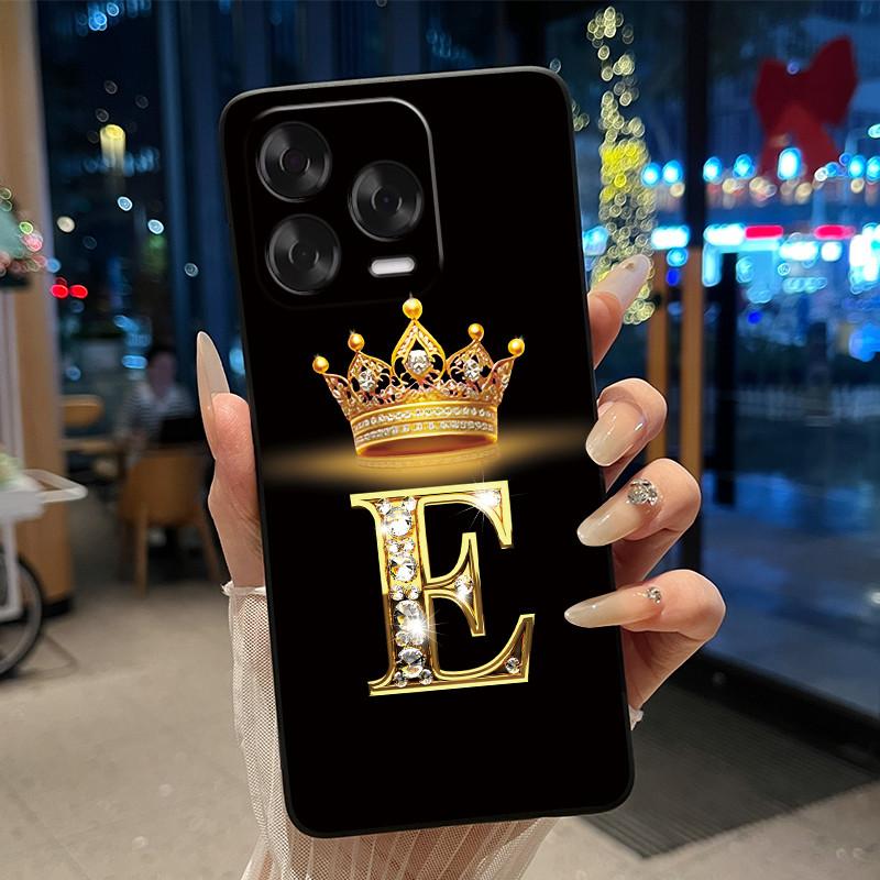 Чехол для ZTE Blade V70 Vita/Nubia V70 Дизайн Мягкий Силикон Черный Чехол Ударопрочный Красивый Модный Корона Буква Узор Оболочка