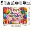 Colorful birthday party polyester fabric background and party wall decorations - Background fabric, indoor/outdoor