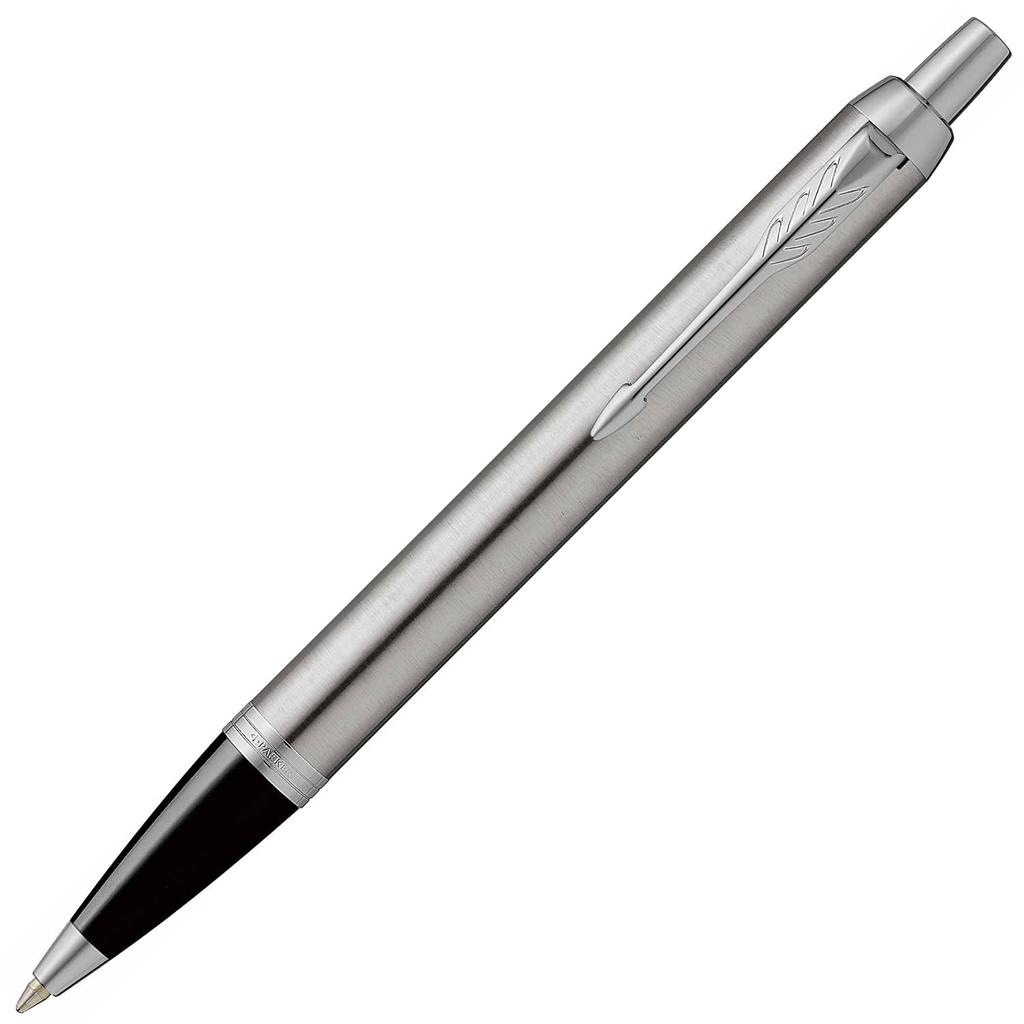 PARKER IM Brushed Metal CT Ballpoint Medium Gift Officially Product Number 2143415Z Pen, Nib, Oil-Based, Boxed, Imported,