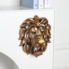 Gold Lion Head Resin Wall Decoration for Outdoor Entrance