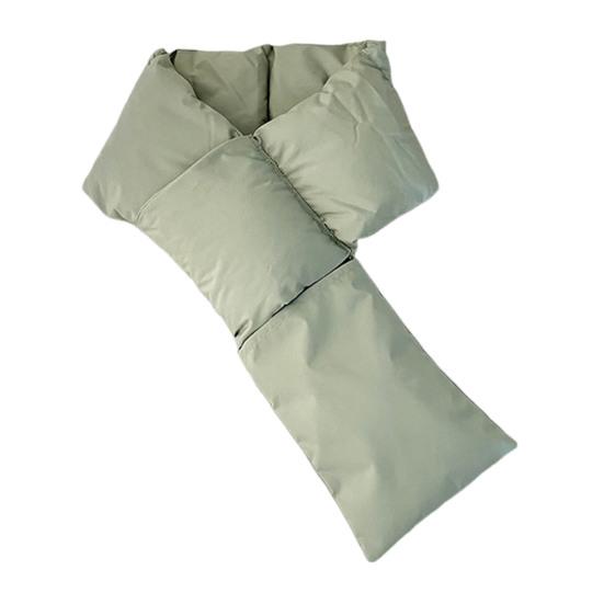 Down Scarf with Pocket Design Solid Color Waterproof Wear-Resistant Winter Versatile Scarf Daily Outdoor