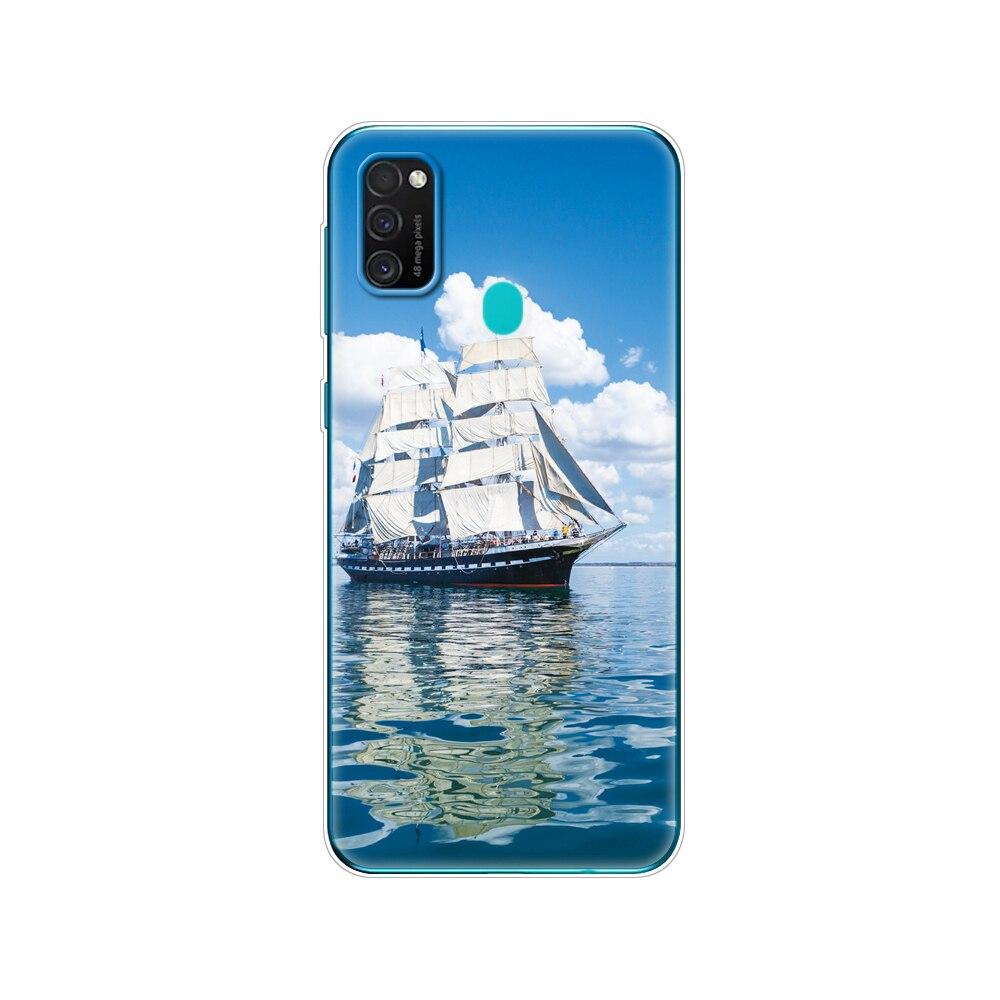 Чехол для Samsung M21, 6,4 дюйма, силиконовый мягкий чехол из ТПУ для Samsung Galaxy M21 M 21 SM-M215FZGUSER m215, задняя сумка для телефона, защитный чехол