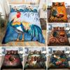 Rooster Bedding Set Farm Animal Duvet Cover Full King Queen Size Microfiber 3D Farmhouse Chicken Quilt Cover With Pillowcase