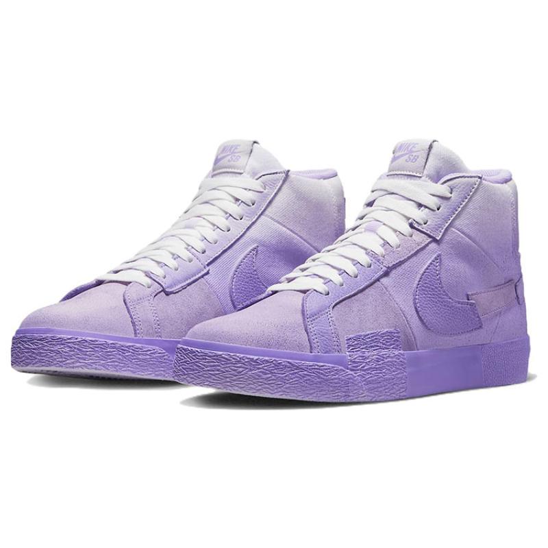 Nike Sb Blazer Mid Prm Lilac Skateboard Shoes DR9087-555