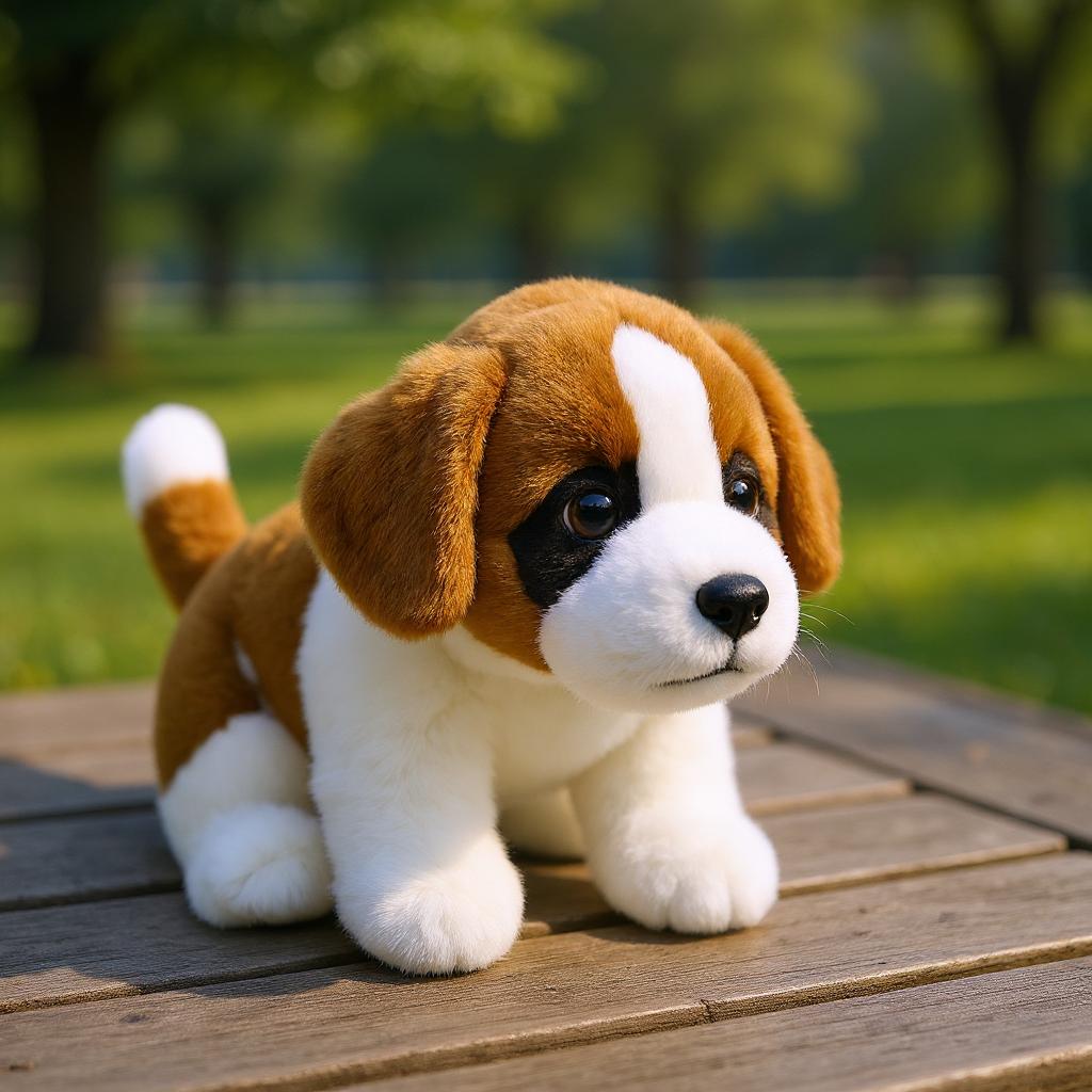 Lifelike St. Bernard Plush Toy Dog 11.8 Inch - Super Soft Simulation Comfort Doll Children's Gift Collectible Ornaments