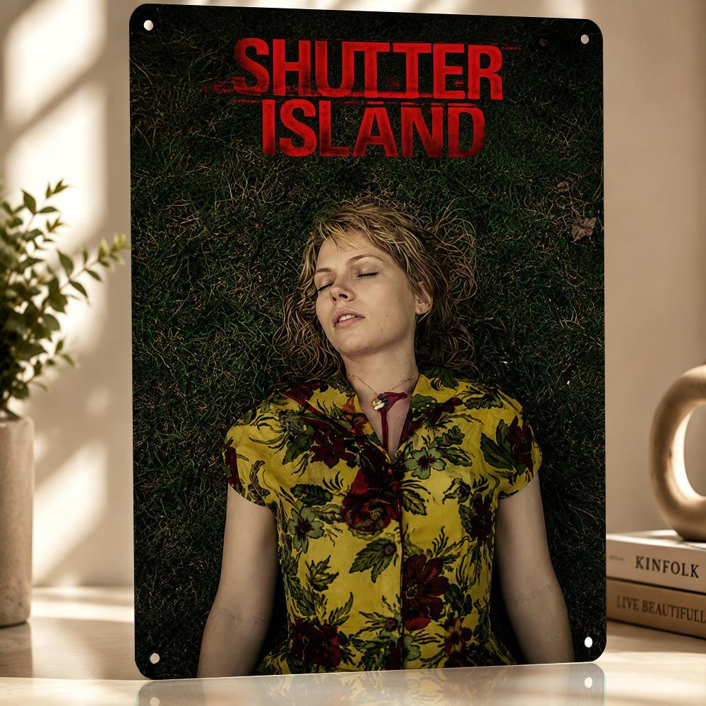 Shutter Island Movie D Printed Texture Poster Personalized Wall Art Retro Metal Tin Signs for Decor Living Room Decoration Man