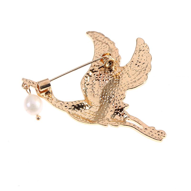 1 шт., жемчуг, журавли, эмалированная булавка, винтажная подвесная брошь в виде птицы, женские роскошные ювелирные изделия