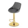 KAST stool - grey velvet / gold base x 2