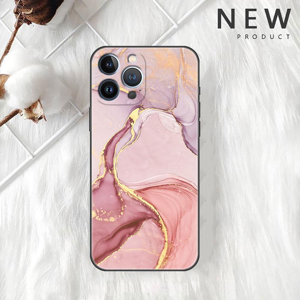Чехол для Apple iPhone 11 13 12 14 Pro 7 Plus XR X XS Max 6 6S 13Pro SE 2022, черный силиконовый чехол для телефона, роскошный чехол с мраморным узором