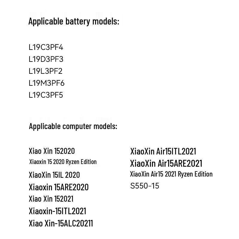 Llano L19M3PF6 Laptop Battery for Lenovo Xiaoxin Air 15