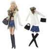 PU Leather Doll Clothes Handmade Outfit Overcoat  For 11.5 Inch 30cm Dolls/for 1/6 Bjd Dolls
