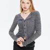 Autumn Women's Blouse Sexy Temperament Knitted Cardigan Single-breasted Long-sleeved Tide Top