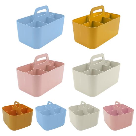 Yousheng Stackable Desk Organizer Storage Box with Handle Large Capacity Multiple Compartments Pencil Holder Caddy Organizer