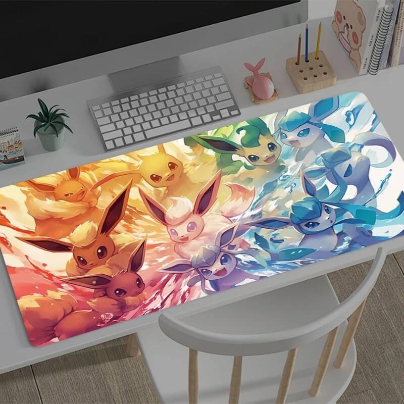 Mousepad New PPokemons EEevees Large Mouse Mat MousePads Game Office Laptop Carpet Soft Antislip Desktop PC carpet Mouse Pad