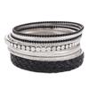 European and American Internet celebrity style retro bracelet set Bohemian style multi-layer simple diamond-encrusted leather bracelet combination set