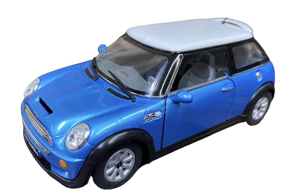 Kinsmart Mini Cooper S Металлический Синий Литая Модель Автомобиля KT5059 1/28