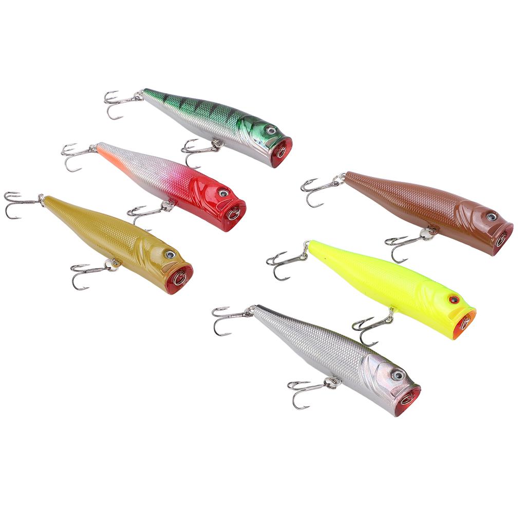 6 шт. имитация поппера приманка для рыбалки пластиковая рыболовная приманка для соленой пресной воды 6 цветов 8,5 см