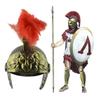 Plastic Samurai Helmet Spartan Hat Masquerade Cosplay Party Decor Medieval Ancient Roman Vintage Helmet Stylish Feather