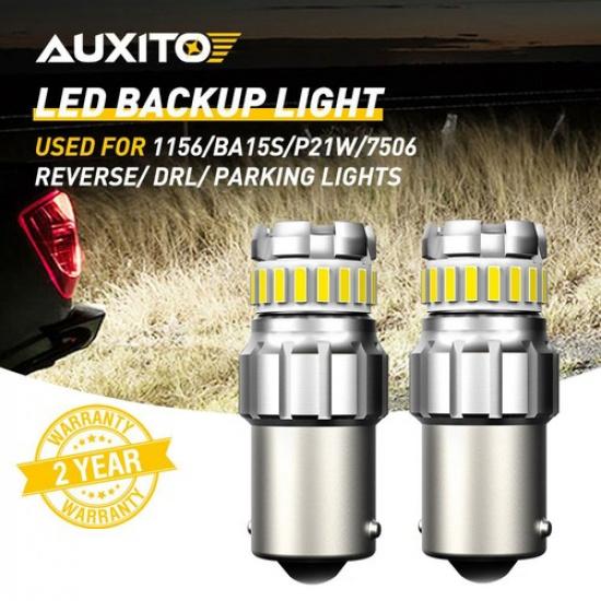 2Pcs AUXITO Pure Red 1156 LED Brake Tail Light Bulbs Error Free Anti Hyper Flash