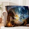 Cartoon Dragon Art Patterns Blanket Animals Flannel Blanket Cosy Lazy Couch Cover Blanket Super Soft Sheet Mattresses