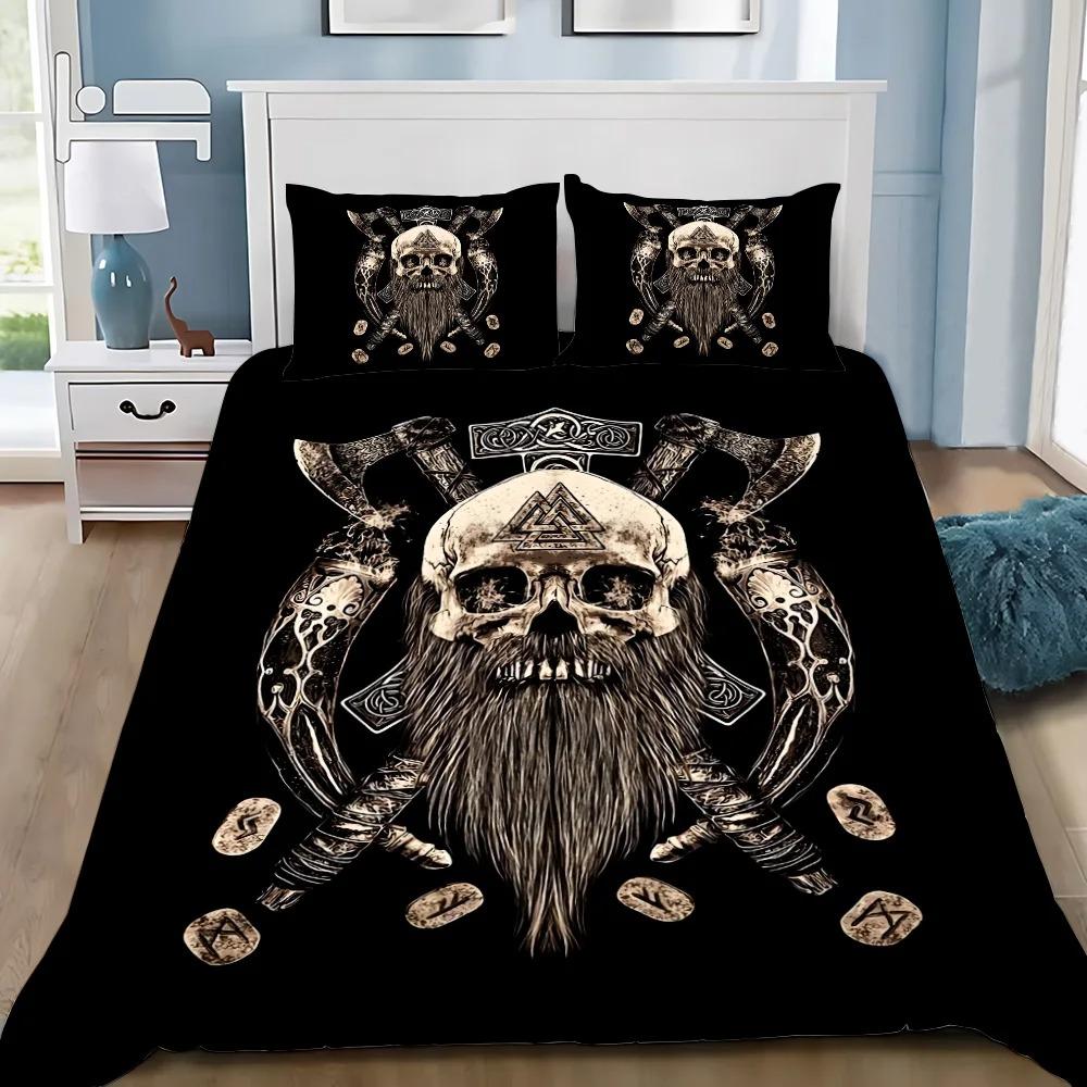 Viking Northern Cthulhu Mystical 3D Printed Bedding Set Cozy Soft Duvet Cover King Queen Twin Size Birthday Gift Bedroom Decor
