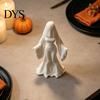 Dark Aesthetic Figurine Ghost Bride Statue, Vintage Headless Bridal Sculpture with Veil Mermaid Gown, Bedroom Shelf Decor Matte White DIY Unpainted