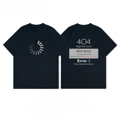 Американский бренд уличной одежды 404error с коротким рукавом для мужчин и женщин на лето, парные футболки из чистого хлопка свободного кроя с рукавом до локтя