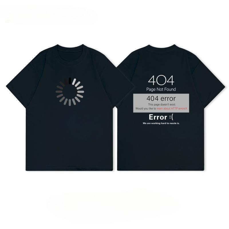 Американский бренд уличной одежды 404error с коротким рукавом для мужчин и женщин на лето, парные футболки из чистого хлопка свободного кроя с рукавом до локтя