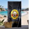 Guns N’ Roses Custom Beach Towel, Print Your Name Text Lightweight Absorbent Towel for Swimming Travel
