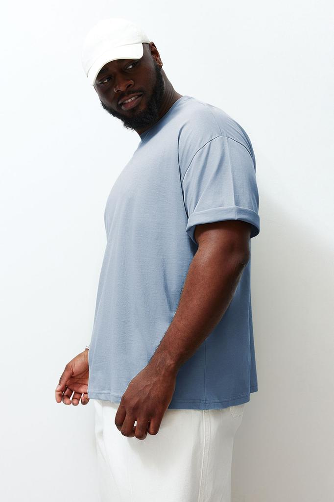 Men's Style Plus Size Plus Size White Oversize Comfortable Basic 100% Cotton T-Shirt