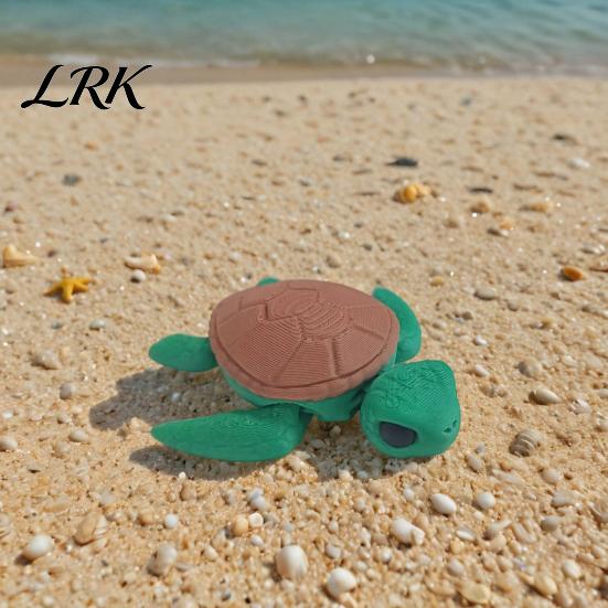 Игрушка для снятия стресса у животных, черепаха, напечатанная на 3D-принтере, крошечная фигурка с подвижными суставами, милая мини-игрушка-антистресс для детей и взрослых, настольный аксессуар, интерактивная