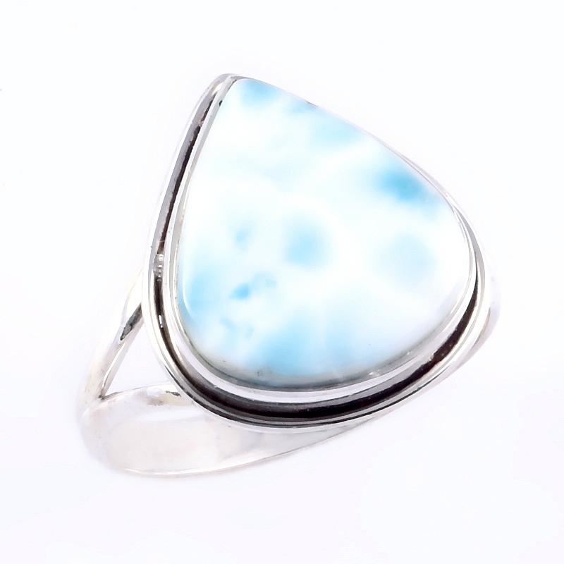 Кольцо из серебра 925 пробы с драгоценным камнем Natural Republic Larimar, размер 9,5 дюйма, B1n50