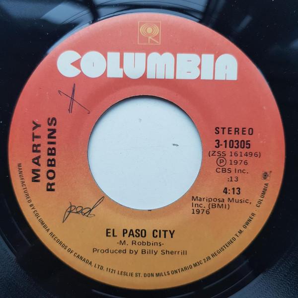 7-дюймовая пластинка MARTY ROBBINS El Paso City 310305 Columbia 1976 Канада Мировая музыка Б/у