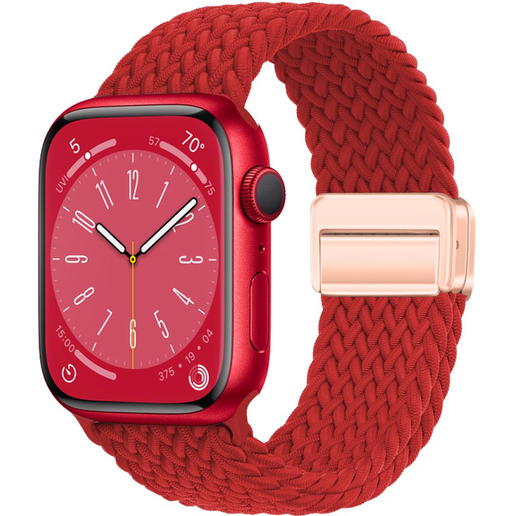 Плетеный Solo Loop ремешок для Apple Watch ultra Ремешок 44мм 40мм 45мм 49мм 41мм 38мм магнитный Браслет iWatch series 2 se 7 3 6 8 9