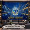 Wall Hanging Tapestry Custom NameWarrington Wolves Pattern Personalized Printed Fabric Wall Decor