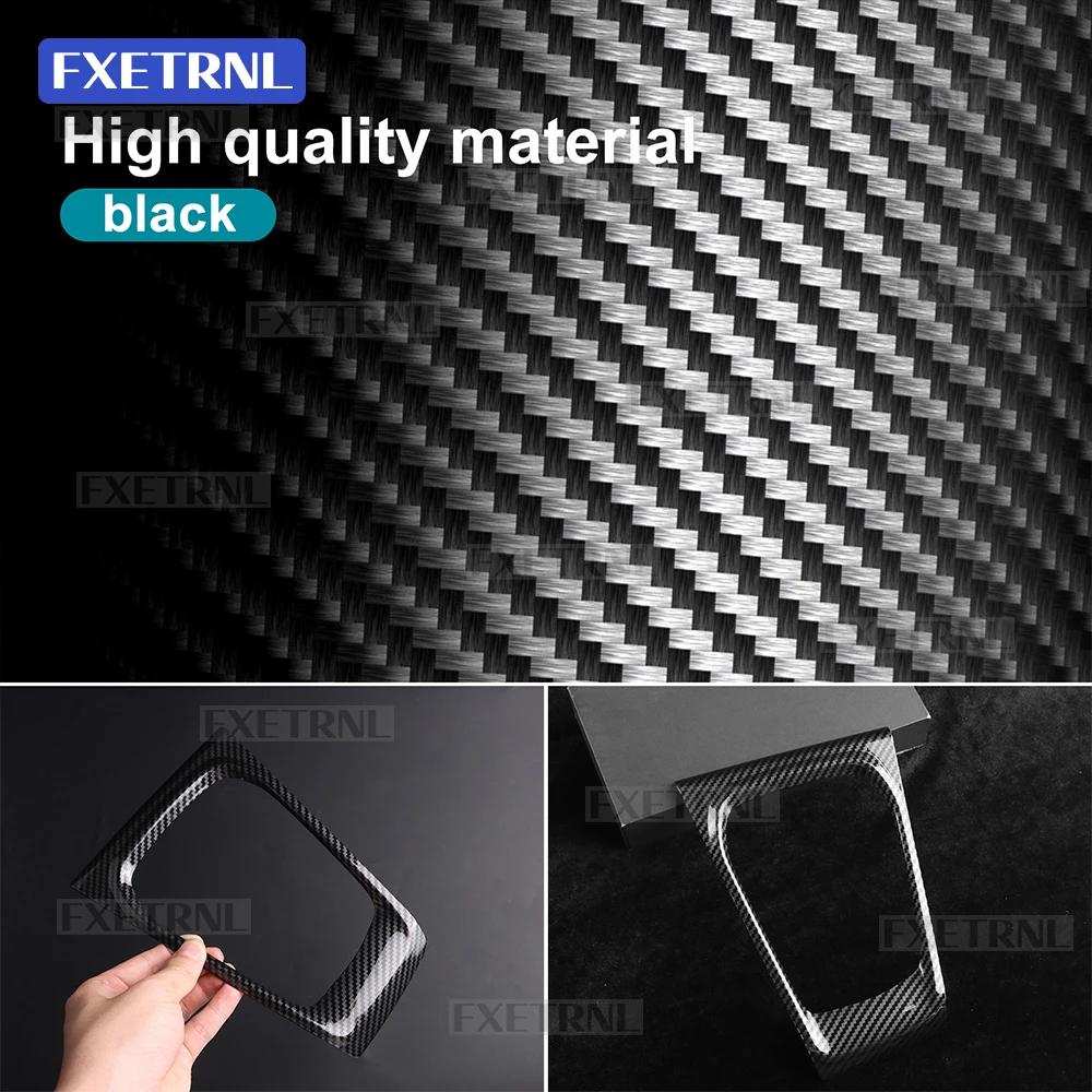 Gear Shift Panel Sticker For Renault Captur 2020 2021 2022 2023 2024 2025 2026 LHD Center Console ABS Carbon fibre pattern