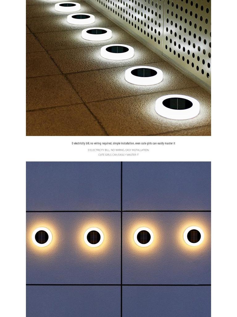 Solar LED Garden & Wall Lights for Outdoor Decoration, Dual-Use, Suitable for Villas, Courtyards, and Lawns