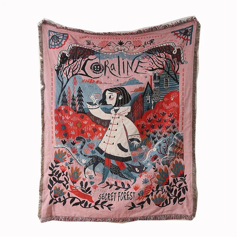 130x180cm Vintage Home DecorSoft Tassel Knitted Blankets Throw Blanket Sofa Towel Sofa Cover Outdoor Picnic Blanket Camping