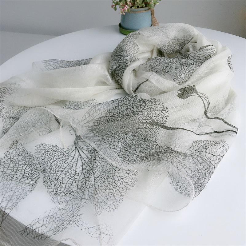 Art Studio Sketching Diy Tie-Dye Batik Plant Dyed Scarf Silk Wool Solid Color Scarf Fashion Silk Scarf Women