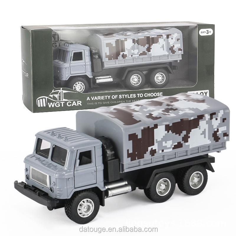 Масштаб 1/43, автомобиль-цистерна из сплава со звуком и светом, военный грузовик, игрушечный симулятор, коллекционный военный автомобиль, миниатюра для детей